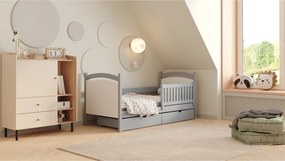 Łóżko dziecięce Amely 80x180 z tablicą suchościeralną - szary