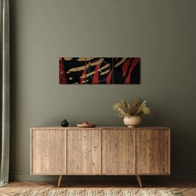 Obraz abstrakcji (z zegarem) (90x30 cm)