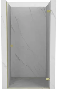 Mexen Lunar-B drzwi prysznicowe uchylne prawe 60 cm, transparent, złote - 832-060-000-50-00-P
