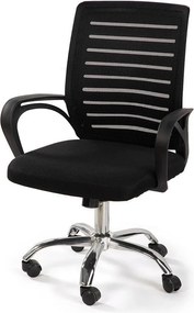 Czarne tapicerowane krzesło biurowe Evon – Bonami Essentials