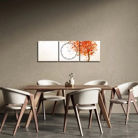 Obraz - Drzewo na wietrze (z zegarem) (90x30 cm)