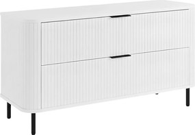 Szafka łazienkowa stojąca z szufladami i metalowymi nóżkami, kolor Biały, uchwyt czarny, nóżki czarne, 120 x 41,5 x 66,7 cm