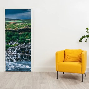 Fototapeta na drzwi - Wodospady w naturze (95x205cm)