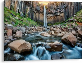 Obraz - Wodospad Svartifoss, Islandia (70x50 cm)