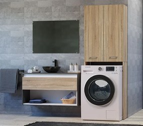 Minimalistyczna szafka nad pralkę dąb sonoma - Nemer