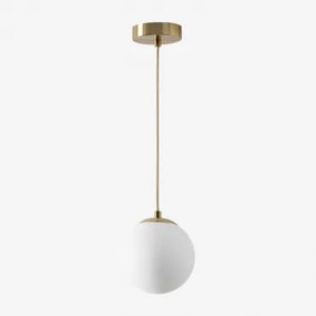 Lampa Sufitowa Ø12 Cm Z Żelaza Z Kulą Szklaną Uvol Złoto - Sklum