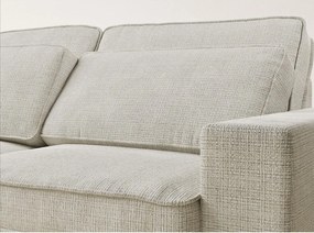 Szarobeżowy narożnik z tkaniny szenilowej (lewostronny/w kształcie litery L) Kirou – Maison de Rêve