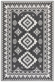 Dywan dwustronny zewnętrzny Gemini kremowo-czarny 80 cm x 150 cm