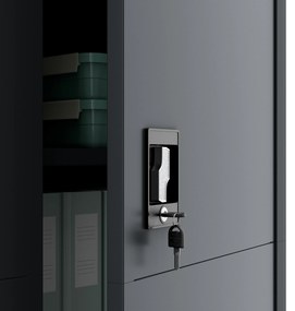 Szafa gospodarcza metalowa DAWID, 900 x 1850 x 400 mm, Smart: antracytowa