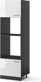 Szafka do mikrofalówki biały wysoki połysk 60x57.2x206.8 r-line