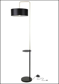 Czarno złota lampa podłogowa - K276-Rubiox