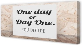 Fotoobraz na płótnie Minimalistyczny Napis na Białym Tle