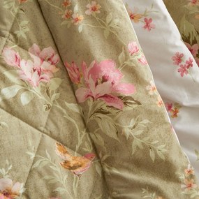 Zielona narzuta pikowana 200x200 cm Penelope Floral – Catherine Lansfield
