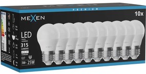 Mexen Nova 10x żarówka LED E27, G45, 3W, Neutralna - 4000K, 315 lm - L101-E27-0340-01x10