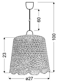 Pomarańczowa lampa wisząca Nonna – Candellux Lighting