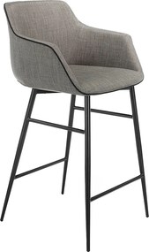 Taboret z szarej tkaniny 4089 ANGEL CERDA