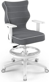 Krzesło obrotowe z podnóżkiem i podłokietnikami Duo White rozmiar 5 (146-176,5 cm)