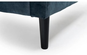 Ciemnoszara sofa z aksamitnym obiciem Scandic Adagio, szer. 153 cm