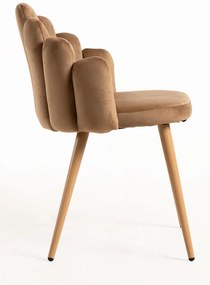 Zestaw 4 Krzese Hand Aksamitne