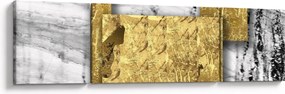 Obraz - Złote kwadraty N⁰1 (170x50 cm)