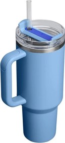 Niebieski termos ze stali nierdzewnej ze słomką 1,18 l Quencher H2.O FlowState™ Tumbler Blue Sky – Stanley