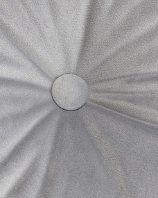 Poduszka kwadratowa Velvet z guzikiem kolor szary tkanina połyskliwa, welwetowa