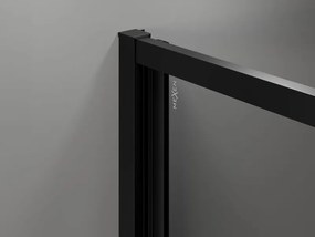 Mexen Exo drzwi prysznicowe składane 65 cm, transparent, czarne - 816-065-000-70-00