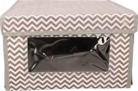 Organizer tekstylny Zygzak z oknem 34x29x19 cm pudełko do biura domu szafy