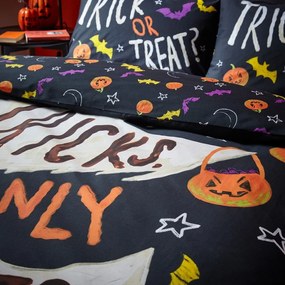 Czarna pościel dwuosobowa 200x200 cm Halloween Trick or Treat – Catherine Lansfield
