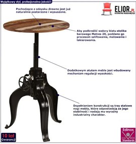 Okrągły stolik barowy do kuchni – Ira 2X