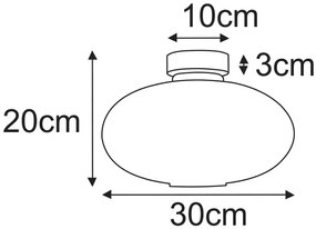 Sufitowa lampa z ryflowanym kloszem beżowa D0-W40