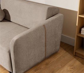 Sofa Zeldia 155 z funkcją spania - brązowy szenil hydrofobowy Spring 1110