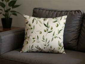 Bawełniana poszewka na poduszkę OLIVE POLY 45x45 cm, zielona