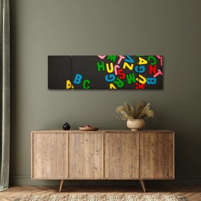 Obraz - kolorowe litery (170x50 cm)