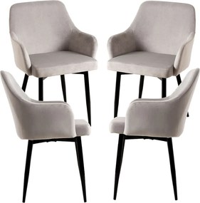 Pack 4 Sillas Puan Terciopelo