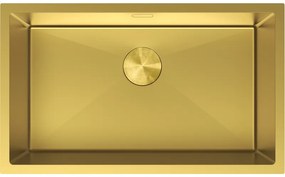 Mexen Trixo zlewozmywak stalowy 1-komorowy 750 x 440 mm, złoty - 6415751000-55