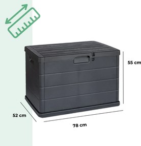 Pojemnik do przechowywania BETA, 170L, 78x55x52cm, antracytowa I.P.A.E-Progarden