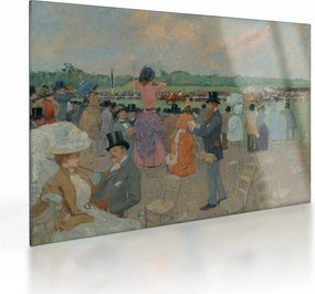 Obraz na szkle - Jean-Louis Forain, The Races at Longchamp, reprodukcje (70x50 cm)