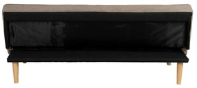 Beżowa rozkładana sofa z tkaniny szenilowej 175 cm – Ixia