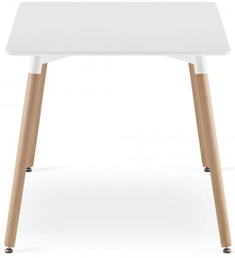 Zestaw jadalniany 1 + 4, biały stół ADRIA 120x80 cm + białe krzesło KITO