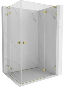 Mexen Lunar L Duo kabina prysznicowa uchylna prawa 115 x 70 cm, transparent, złota - 834L-115P-070L-50-00