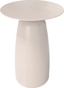 Stolik drewniany różne kolory Kayani Baobab 44, śr. 32,5 cm, biały