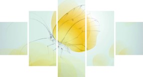 Obraz - Żółty motyl (125x70 cm)