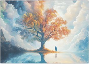 Obraz – Drzewo życia i miłości (70x50 cm)