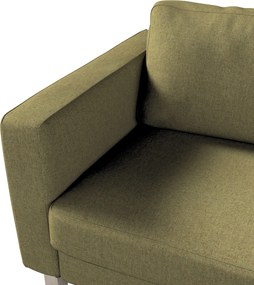 Pokrowiec na sofę Karlstad rozkładaną kolor zielony tkanina strukturalna