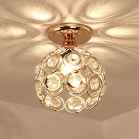 ELEGANCKA LAMPA SUFITOWA APP205-1C KRYSZTAŁ ZŁOTA