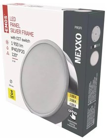 Lampa sufitowa LED w kolorze srebra z połyskiem Nexxo – EMOS