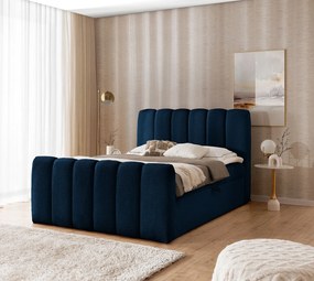 Granatowe nowoczesne łóżko kontynentalne E8-A91