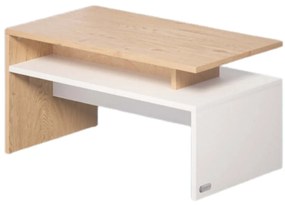 Stolik konferencyjny SACRAMENTO, 95x55x50cm, biała/brązowa Casaria