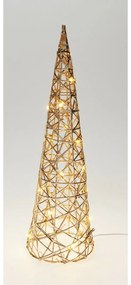 Świąteczny stożek świecący Champagne, 40 x 12 cm, 20 mikrodiod LED, na baterie, 40 cm